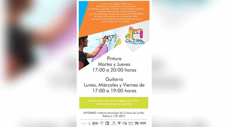 Inician en La Paz los cursos culturales del programa Mi Barrio es Cultura Inician en La Paz los cursos culturales del programa Mi Barrio es Cultura