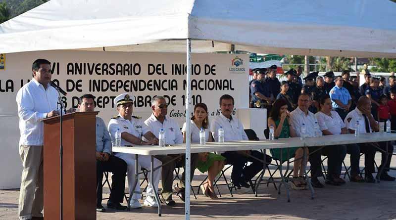 Conmemora Delegación de Cabo San Lucas con acto cívico y desfile el 206 Aniversario del inicio de la Independencia de México Conmemora Delegación de Cabo San Lucas con acto cívico y desfile el 206 Aniversario del inicio de la Independencia de México