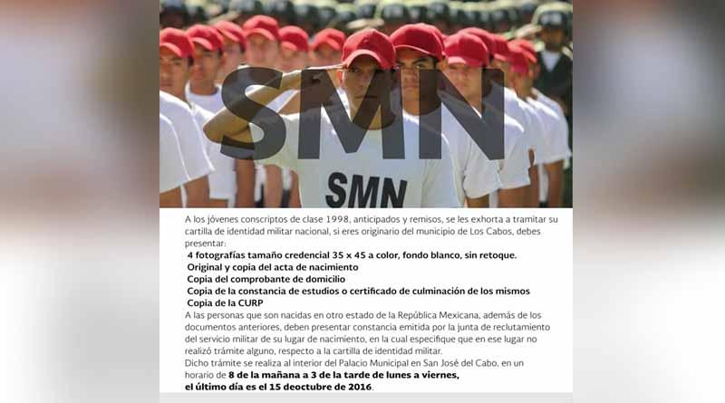 El 15 de octubre fecha límite para tramitar cartilla militar clase 1998 El 15 de octubre fecha límite para tramitar cartilla militar clase 1998