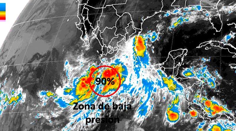 baja p 4 sep Baja presión en el Pacífico con 90% de potencial ciclónico