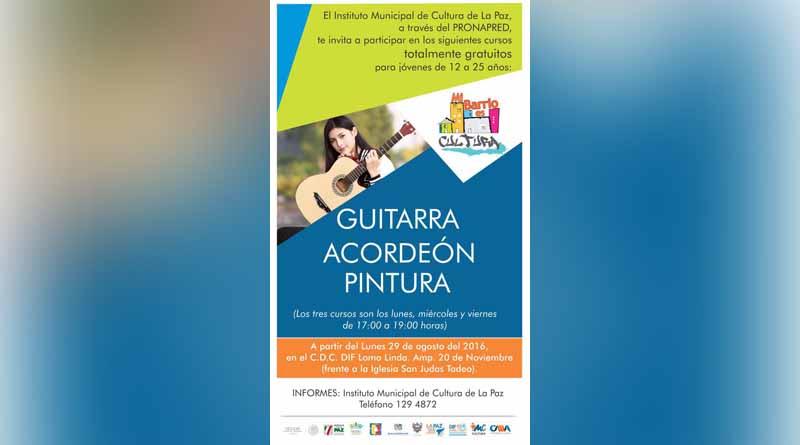 Ofrecen cursos gratuitos a través del programa Mi Barrio es Cultura Ofrecen cursos gratuitos a través del programa Mi Barrio es Cultura