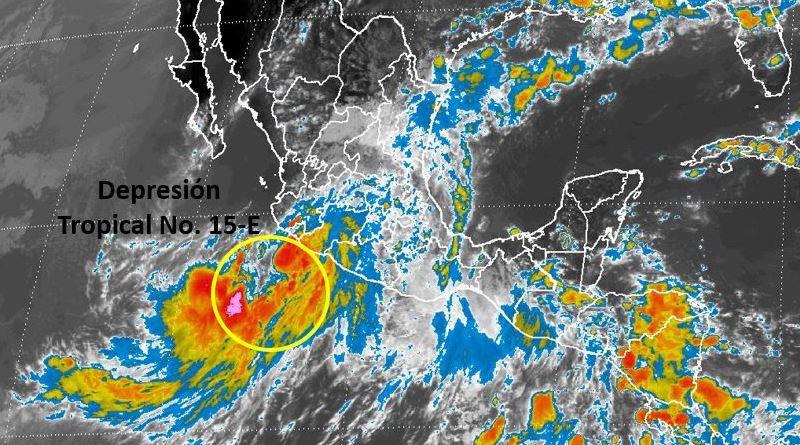 Se forma la depresión tropical número 15-E en costas del Pacífico Se forma la depresión tropical número 15-E en costas del Pacífico