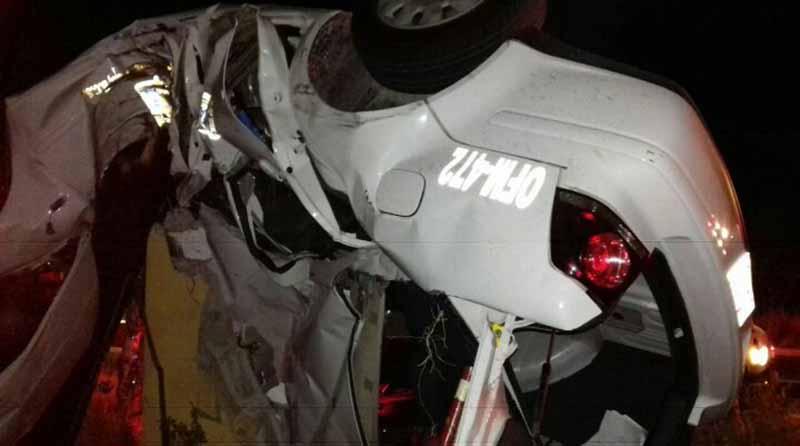 volcadura 21 oct 3 web Empleado del Ayuntamiento se salva “de milagro” tras volcadura en el corredor turístico