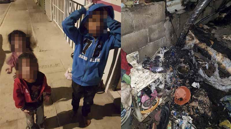 niños incendio 18 dic web Niño de 9 años salva a sus hermanitas de morir calcinadas en incendio de Cabo San Lucas