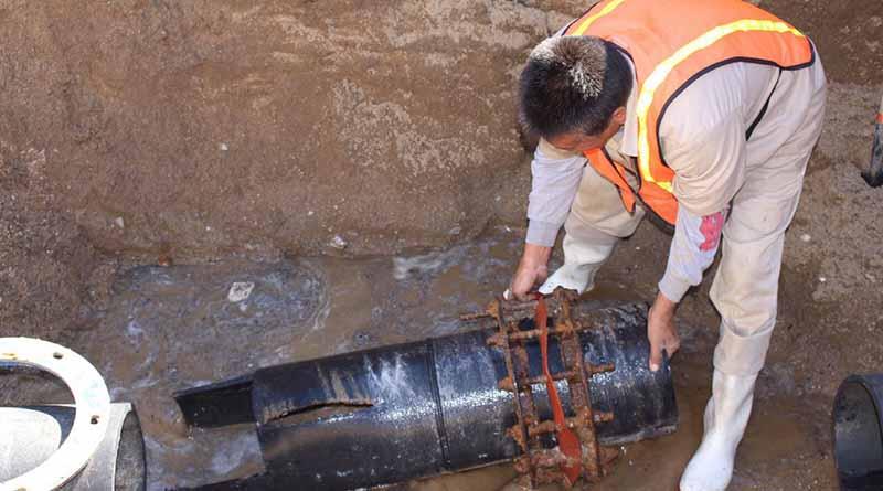 reparanfuga Ya quedó reparada la fuga en Colonia El Zacatal