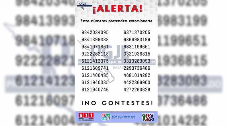 numeros extorsion Crea PGJE sitio para consultar en su página web números extorsionadores