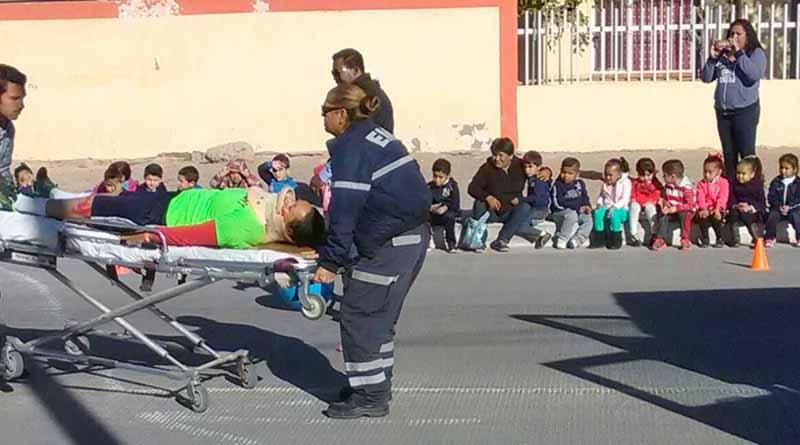 Realiza Ayuntamiento Simulacro de Atropellamiento en Jardín de Niño Realiza Ayuntamiento Simulacro de Atropellamiento en Jardín de Niño