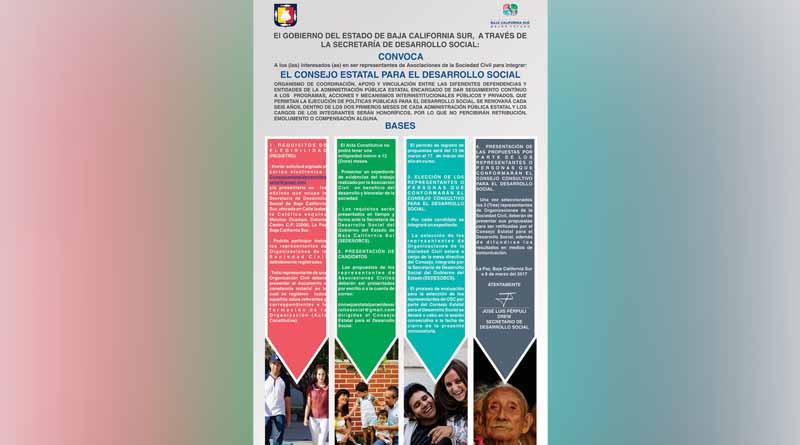 Convoca gobierno ciudadanos a conformar el consejo estatal para el Desarrollo Social Convoca gobierno ciudadanos a conformar el consejo estatal para el Desarrollo Social