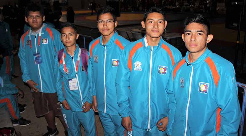 LUCHADORES CLASIFICADOS 5 clasificados en luchas a Olimpiada Nacional
