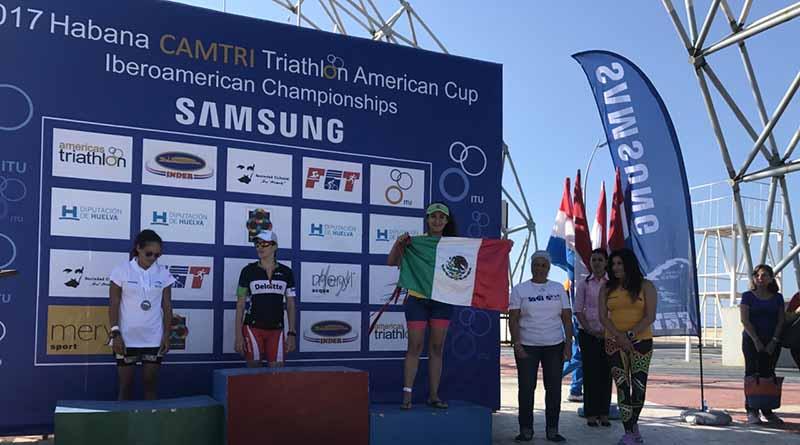 sudcalifornianaencuba Sudcaliforniana sube al podio en Copa Panamericana de Triatlón celebrada en Cuba