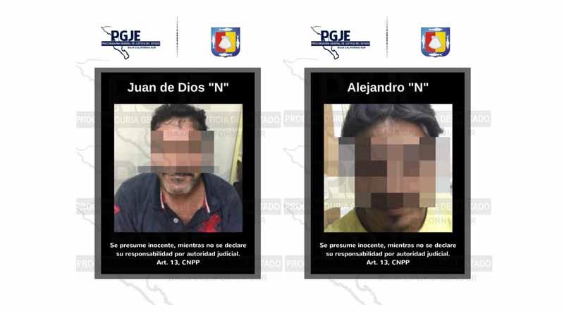 asegurados con 113 dosis de cristal Asegura PGJE a dos personas con 113 dosis de cristal en La Paz