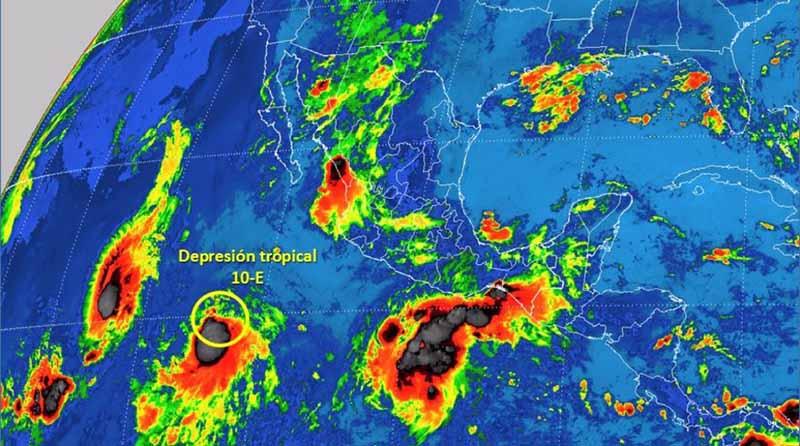 depresiontropical10 Se forma la depresión tropical 10-E en el Océano Pacífico