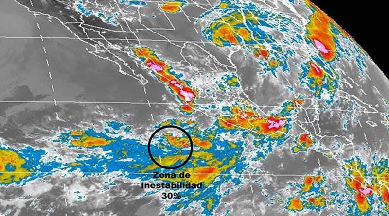 Zona de inestabilidad se ubica al suroeste de Colima y Michoacán Zona de inestabilidad se ubica al suroeste de Colima y Michoacán