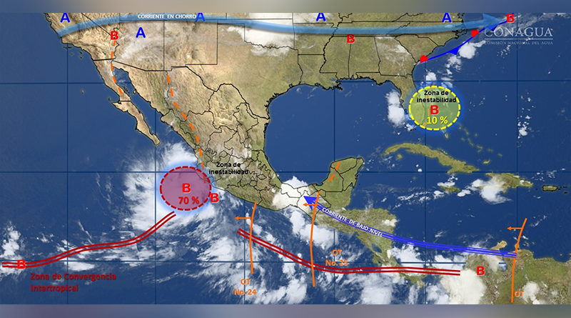 Lluvias y oleaje elevado, pronóstico para este fin de semana en BCS Lluvias y oleaje elevado, pronóstico para este fin de semana en BCS