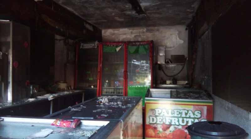 incendiopaletería Una paletería en La Paz sufre pérdidas considerables tras incendio