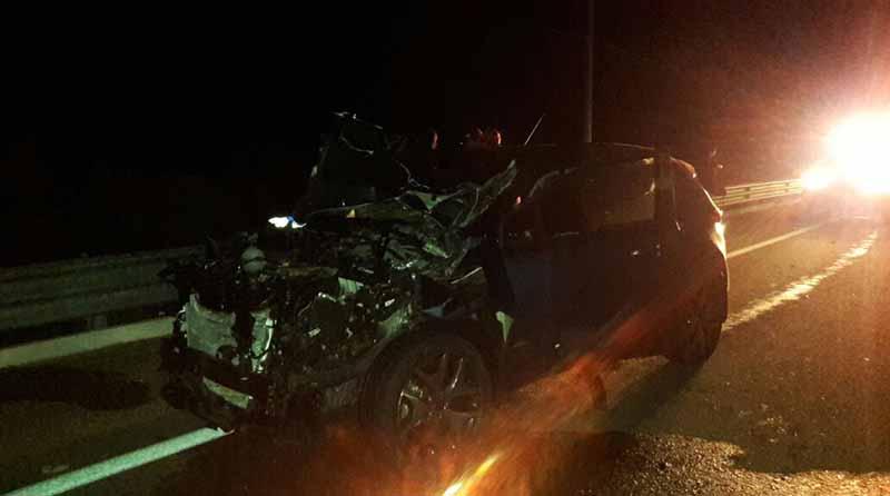 choquevacas Automóvil choca contra 3 vacas en carretera Todos Santos