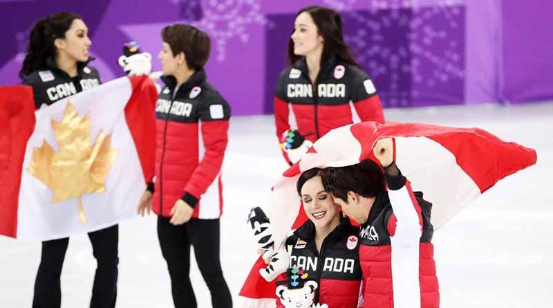 Canadá gana oro en patinaje artístico por equipo Canadá gana oro en patinaje artístico por equipo