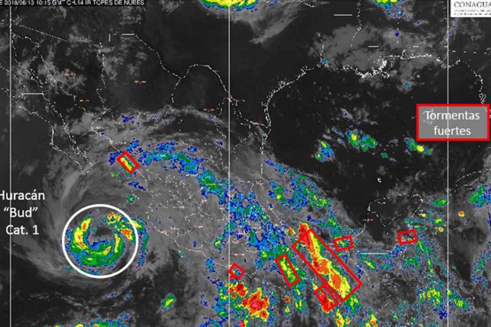 Bud originará entrada de humedad en el occidente, norte y centro del país A partir del jueves en la tarde, se suspenden clases por "Bud"