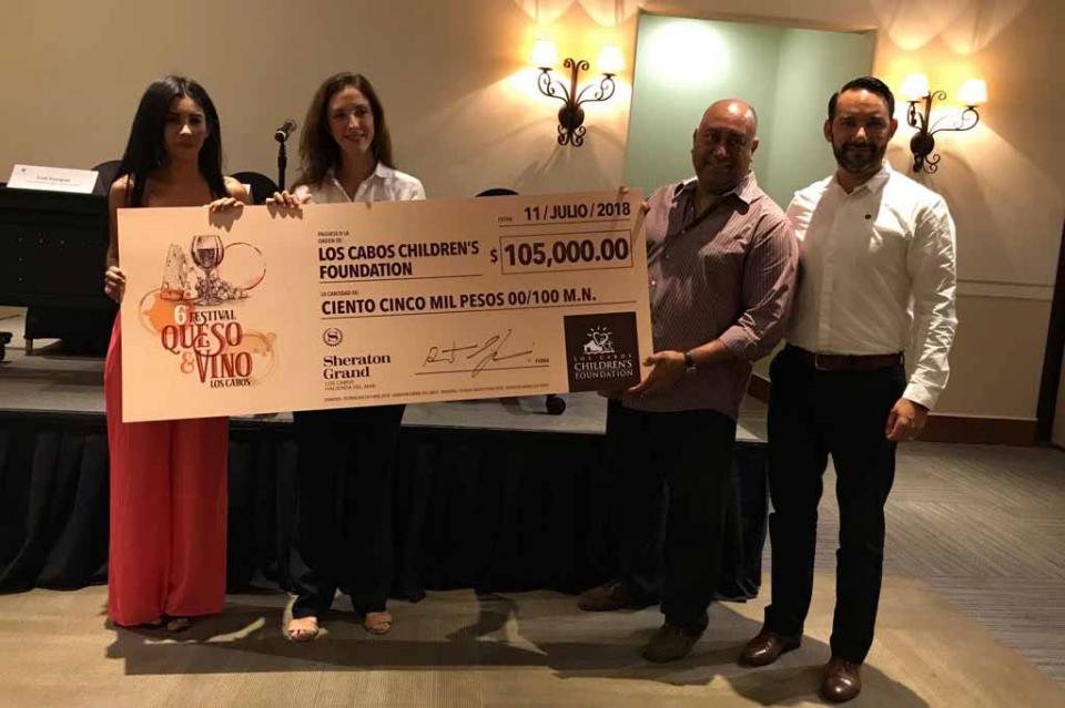lccfdonativo Sheraton Grand Los Cabos, Hacienda del Mar hace donativo por 105 mil pesos a Los Cabos Children´s Foundation