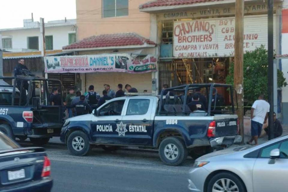 balacera Balean a una persona dentro de negocio de chatarrería en La Paz