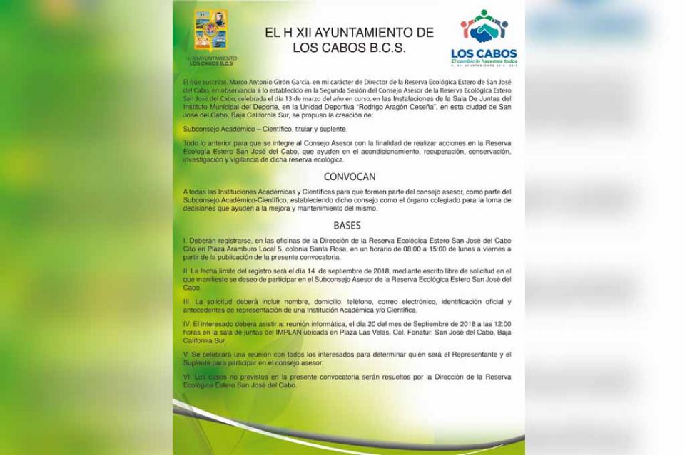 consejoestero Se invita a instituciones académicas y científicas a ser parte del Consejo Asesor del Estero Josefino