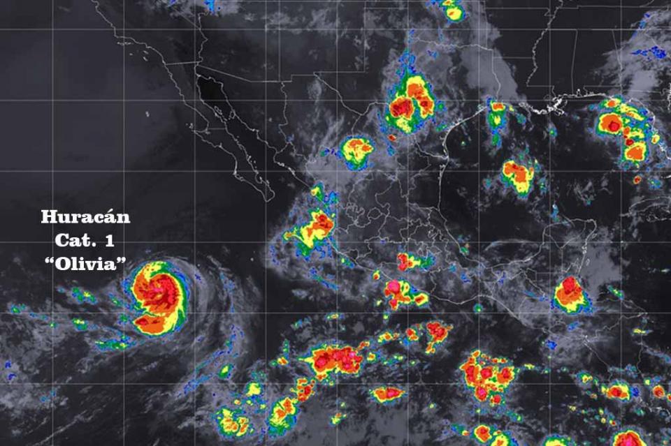 Huracán Olivia se ubica en la Península de Baja California sin afectar al país Huracán Olivia se ubica en la Península de Baja California sin afectar al país