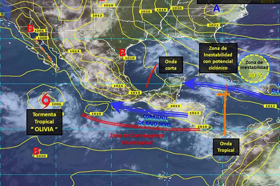 Depresión tropical se convierte en tormenta tropical Olivia Depresión tropical se convierte en tormenta tropical Olivia