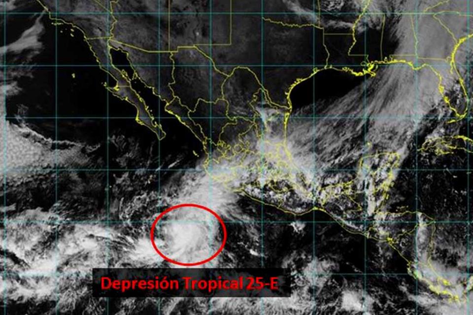 Se forma depresión tropical frente costas mexicanas en el Pacífico Se forma depresión tropical frente costas mexicanas en el Pacífico