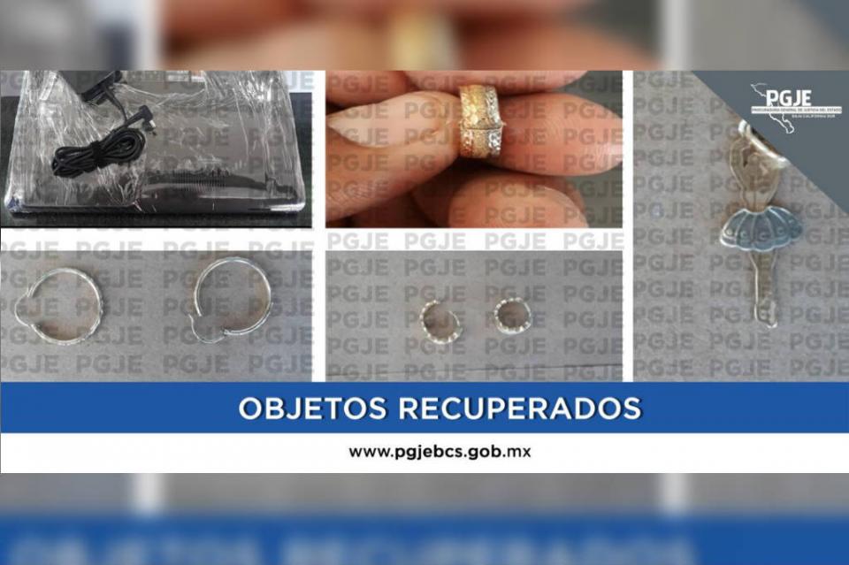 objetosrobados2 Recupera PGJE objetos robados de casa de empeño en La Paz