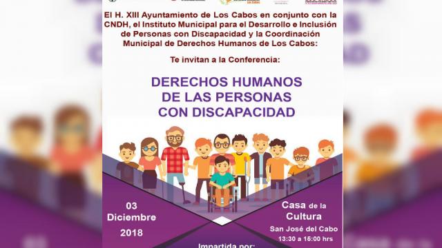cartel Impartirán conferencia Derechos Humanos de las Personas con Discapacidad