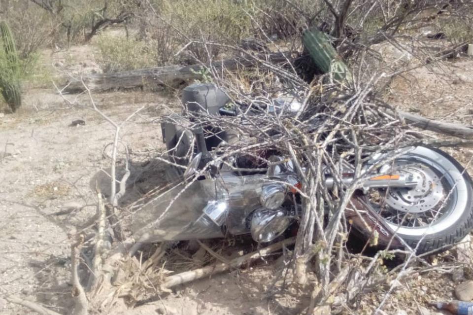 motoaccidentada2 Motociclista extranjero sufre salida de camino en tramo Ciudad Constitución-La Paz