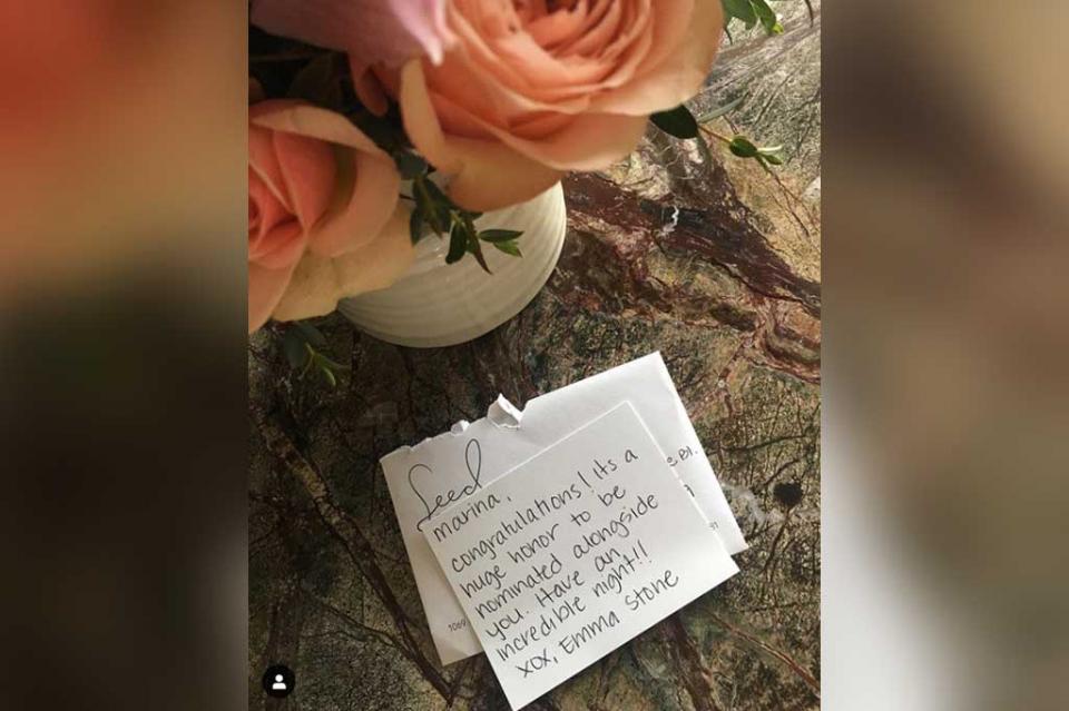 Emma Stone felicita a Marina de Tavira por su nominación al Oscar Emma Stone felicita a Marina de Tavira por su nominación al Oscar