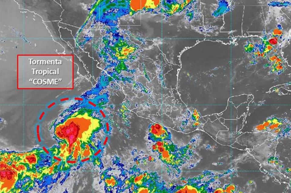 Se forma tormenta tropical Cosme en el Pacífico, sin peligro para México Se forma tormenta tropical Cosme en el Pacífico, sin peligro para México