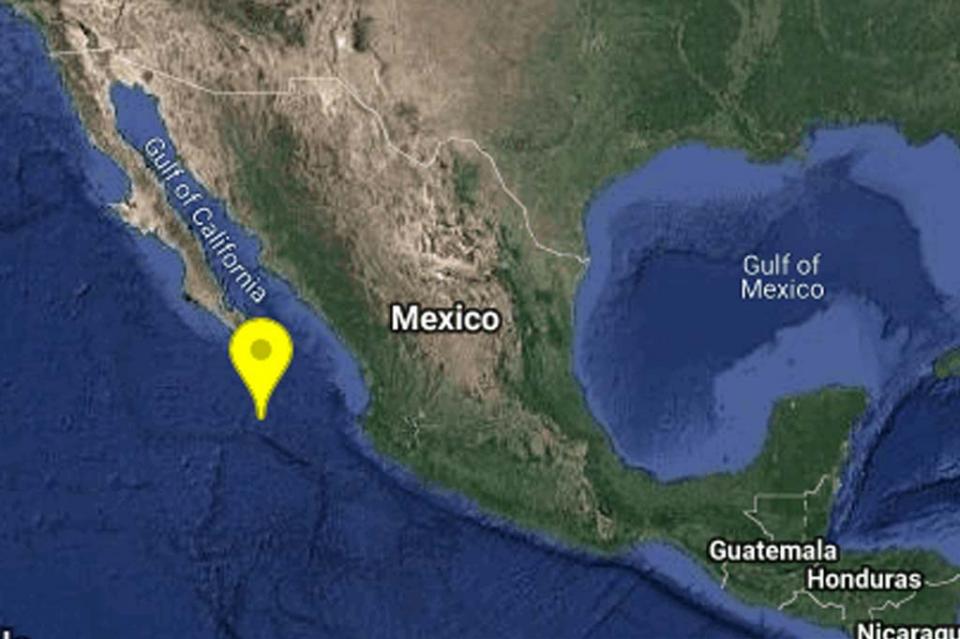 Ocurre sismo de magnitud 5.8 a 275 km al SUR de Cabo San Lucas Ocurre sismo de magnitud 5.8 a 275 km al SUR de Cabo San Lucas
