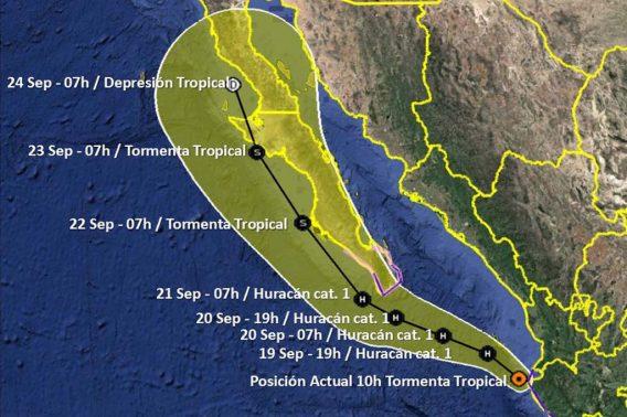 "Lorena" ahora como Tormenta Tropical se encuentra nuevamente en el mar "Lorena" ahora como Tormenta Tropical se encuentra nuevamente en el mar