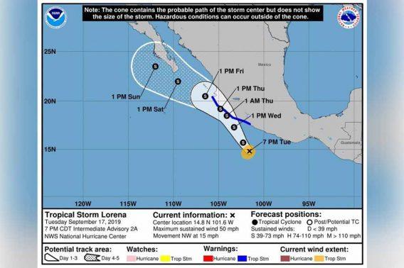 Alerta Capitanía de Puerto ante el avance de tormenta tropical ‘Lorena’ Alerta Capitanía de Puerto ante el avance de tormenta tropical ‘Lorena’