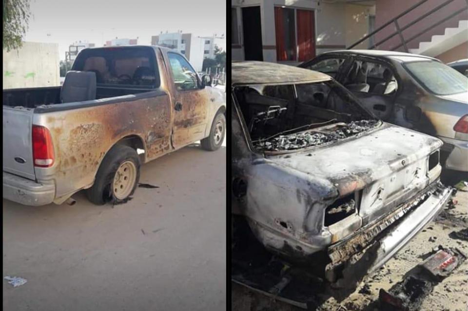 Carros incendio Incendio de vehículos despierta a vecinos en Puerto Nuevo