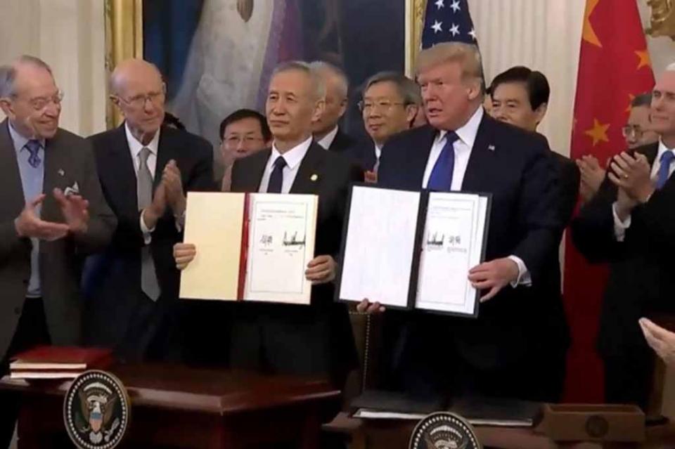 China y EUA firman primera fase del acuerdo comercial China y EUA firman primera fase del acuerdo comercial