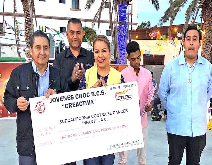 Entrega Sindicato de la CROC donativo económico a la Fundación Sudcaliforniana Contra el Cáncer Infantil Entrega Sindicato de la CROC donativo económico a la Fundación Sudcaliforniana Contra el Cáncer Infantil