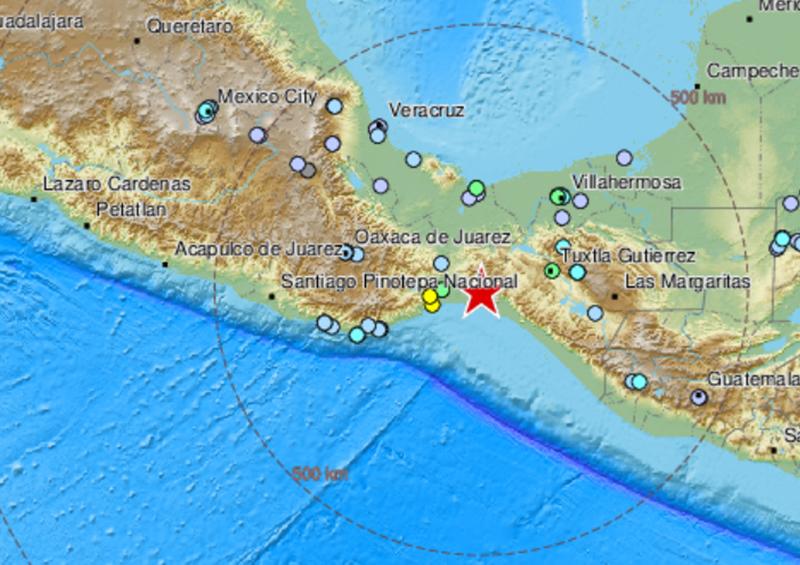 sismo de 5,5 en México Registran un sismo de 5,5 en México