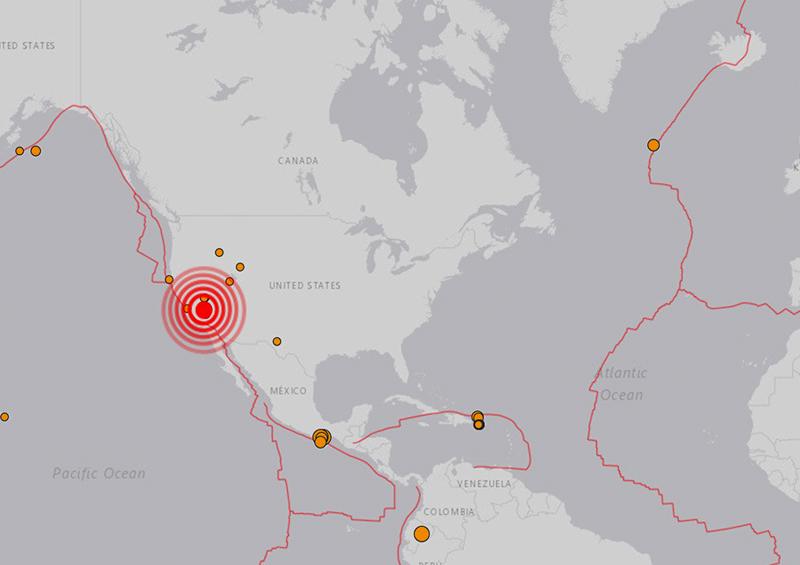 Sismo Un sismo de magnitud 5,8 sacude California