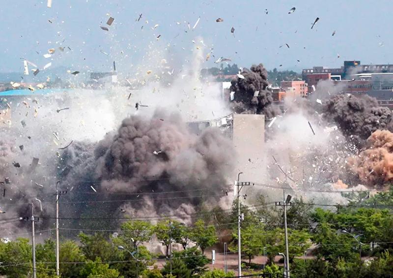 oficina de enlace intercoreano Momento en que Corea del Norte destruyó la oficina intercoreana