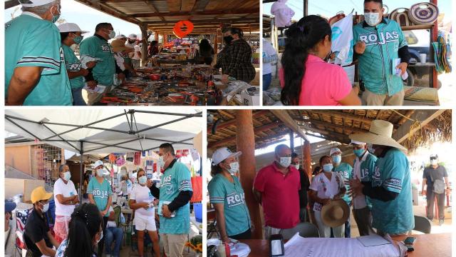 Plan hidráulico y drenaje para tianguis “La Ballena” en mi gobierno: Alejandro Rojas Candidato a la alcaldía de Los Cabos