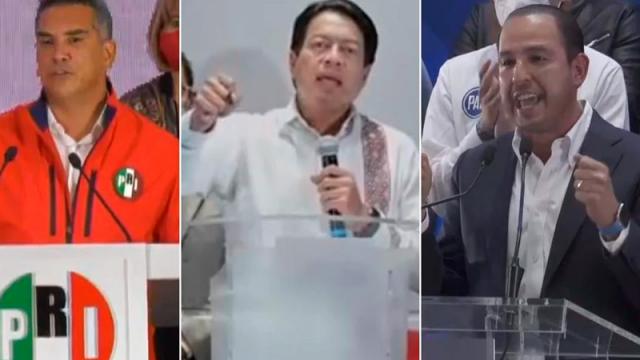 Ganadores PAN, PRI, MC y Morena se dicen ganadores, pese a resultados