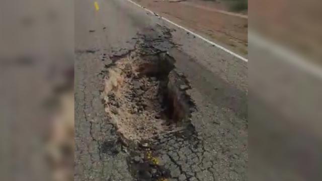 Es falso que se haya agrietado carretera en Mulegé: Protección Civil Supuesta grieta en carretera