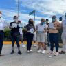 Brigadistas de la cruzada “Otra Vez No” intensifican medidas contra el Covid-19 Brigadistas de cruzada Otra Vez No repartiendo cubrebocas
